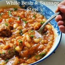 Herbed White Bean And Sausage Stew Instant Pot Beans And Sausage Video Foodies Terminal Recipe In 2020 Sausage Stew Dry Beans Recipe Beans And Sausage