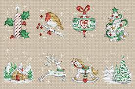 10.00 x 10.00 inches or 25.40 x 25.40 cm dmc colors: Christmas Motifs Set Cross Stitch Pattern Pdf Xsd
