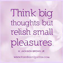 Here is a short guide. Quotes About Small Pleasures 45 Quotes
