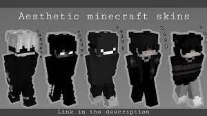 25 aesthetic minecraft skins | black , link in the description. - YouTube