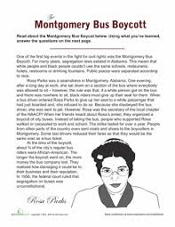 The Montgomery Bus Boycott Worksheet Education Com Montgomery Bus Boycott Bus Boycott Black History Activities