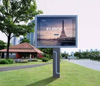 High-brightness outdoor LED billboard display，AI 生成