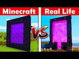 Both batches of resin look light right now but will darken once mixed with the obsidian chunks. Minecraft Nether Portal In Real Life Minecraft Vs Real Life Animation Real Life Minecraft Real Life Minecraft Nether Portal