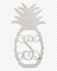 Download Black And White Pineapple Png Vine Wood Monogram Wholesale Boutique Transparent Png Vhv