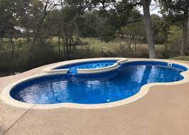 Blue hawaiian fiberglass natural model swimming pools from heritage pools the builder for southampton, pa customers. Gemini 16x32 Blue Hawaiian Pools Of Michigan