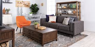 In very small living rooms, skip the sofa altogether and instead opt for a settee or loveseat. Modern Small Space With Aquarius Sofa Living Spaces