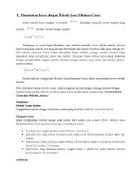 Check spelling or type a new query. Menentukan Invers Dengan Metode Gauss