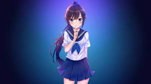 Feel free to use these 4k ultra hd anime images as a background for your pc, laptop, android phone, iphone or tablet. Anime Girl Desktop 1080p 2k 4k 5k Hd Wallpapers Free Download Wallpaper Flare