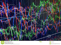 Display Of Stock Market Quotes Chart Graph On M Abstract