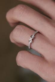 Cz Band Embraced Infinity Symbol Ring White Gold White Gold Rings Engagement Ring White Gold Silver Promise Rings