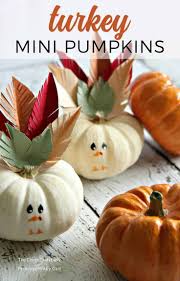 Let it dry, and you have your diy chalkboard pumpkin made. Turkey Mini Pumpkins Craft An Easy Thanksgiving Craft