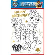 Téléchargez votre dessin de anniversaire. Carte De Coloriage Joyeux Anniversaire Pat Patrouille Party Fr