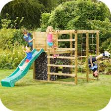 Plum Play Wooden Climbing Frame Jungle Gym W Slide Playset Outdoor Backyard Play Wooden Climbing Frame