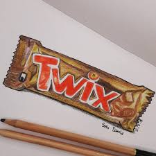 Chocolate Twix Delicious Draw Candy Drawing Realistic Drawings Color Pencil Art