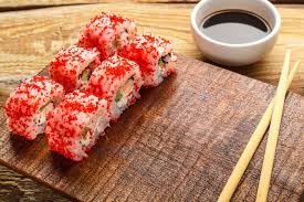 Learn how to marinate salmon like in poke, salad, or on crackers!full recipe. Free Photo Salmon Roll With Rice Soy Sauce Sesame Ginger And Wasabi