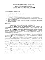 (1) prezenta lege stabileşte statutul juridic al militarilor şi modul de îndeplinire a serviciului militar. Referat Delegarea Si Detasarea