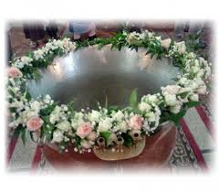 Ornament Cristelnita minitrandafiri aranjament botez
