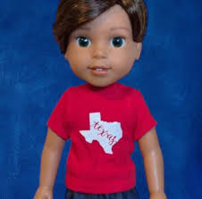 14.5 inch doll clothes/ Custom doll T-shirts/ Souvenir shirts/ States/ Names