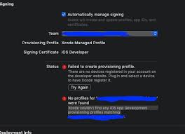 After Transferred Ios App No Profiles For Xxxxxxxxxxxxxx Were Found Xcode Stack Overflow