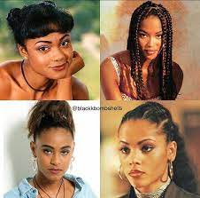 Pin By Abby On Back In The Day 90s Hairstyles American Hairstyles Short Hair Braids Black