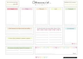 Planning des repas hebdomadaires à imprimer en 3 versions. Menu De La Semaine Vierge Planning Hebdo De Repas Semainier A Imprimer