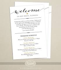 Itinerary Cards For Wedding Hotel Welcome Bag Printed Etsy Hotel Welcome Bags Destination Wedding Welcome Bag Wedding Weekend Itinerary