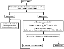 flow diagram of the process for production of calcium