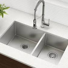 Standart Pro 33 L X 19 W Double Basin Undermount Kitchen Sink With Basket Strainer In 2020 Undermount Kitchen Sinks Double Bowl Kitchen Sink Stainless Steel Kitchen Sink