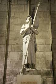 Statue Joan Of Arc Notre Dame Paris France Joan Of Arc Statue Statue Joan Of Arc