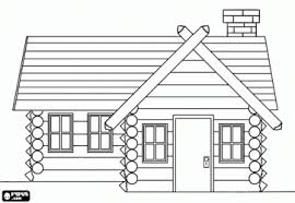 Log cabin woods coloring pages. Wooden House Or Log Cabin Coloring Page Bjl Cabin Drawing Simple House Drawing House Colouring Pages