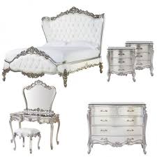 Luxury bedroom sets rococo carved bed set, ivory. Rococo Bed Set Ivory And Silver Luxury Bedroom Sets Luxury Furniture Bed Furniture Design