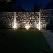 Gabionen Zaun Mit Licht Gabionen Wpc Zaun Doppelstabmattenzaun