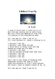 Maybe you would like to learn more about one of these? I Believe I Can Fly R Kelly Worksheets