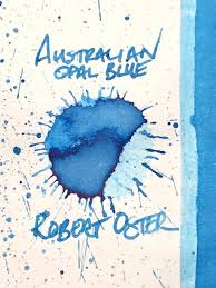 Ink Review: Robert Oster Australian Opal Blue fountain pen ink — Inky  Inspirations