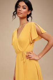 Harbor Point Mustard Yellow Wrap Dress Casual Summer Dresses Sundresses Casual Summer Dresses Summer Dresses Sundresses