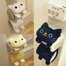 cat toilet paper holder roll storage cover black tiger kitty fluffy kawaii remesla podushki svoimi rukami zabavnye podelki