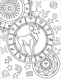 12 zodiac sign print pages are available for instant digital download. Aries Zodiac Sign Coloring Page Free Printable Coloring Pages For Kids