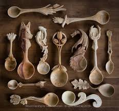 Intricately Hard Carved Wooden Spoons Pay Homage To Nature With Decorative Handles Hand Carved Wooden Spoons Wood Spoon Carving Carved Spoons