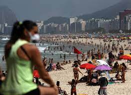 Como en toda esta costa, sus playas son interminables una pequeña localidad turística del noreste de brasil, pertenece al estado de río grande del norte, y es famosa por sus interminables. Brasil Registra 447 Muertes Por Covid 19 En Una Jornada De Playas Abarrotadas Noticias Agencia Peruana De Noticias Andina
