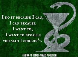 I Do It Because I Can I Can Because I Want To I Want To Because You Said I Couldn T Slytherin Slytherin Pride Slytherin House