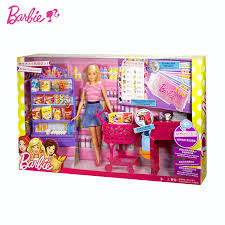 Vete de compras con barbie y disfruta de un fantástico día en el centro comercial! Barbie Muneco De Supermercado Shopper Fdy23 Juguete Multifuncion Mode Fdy23 Regalo De Cumpleanos Y Navidad Munecas Aliexpress