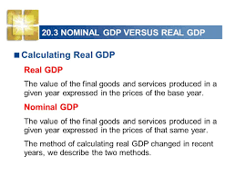 Real gross domestic product is a measurement of economic output that accounts for the effects of inflation or deflation.﻿﻿ nominal gdp includes both prices and growth, while real gdp is pure growth. Section 3a 11 Gdp Real Vs Nominal Module Ppt Video Online Download