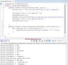 First, we will take string input from the user and store it in the variable s (in after that convert string to character array using tochararray() method. Java String Split Method