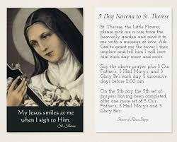 Lot Of 10 St Therese Theresa The Little Flower Novena Holy Cards Brand New Sttherese Catholicnovena Catholicprayers Cath Holy Cards Novena Prayers Novena