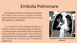 Molto spesso questa embolia è determinata da. Embolia Polmonare Acuta Docsity
