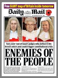 Scottish daily mail front page. Twitter Fends Off The Daily Mail S Enemies Of The People Front Page In Fine Style