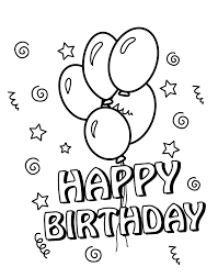 The coloring page is free for all. 25 Free Printable Happy Birthday Coloring Pages