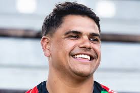 Latrell Mitchell in scrap whilst training with South Sydney Rabbitohs