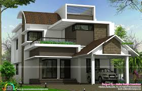 Curved Roof Mix Contemporary 2620 Sq Ft Home House Roof Design Modern House Plans Contemporary House Plans