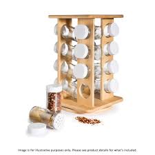 The ultimate spice racks for serious chefs & cooks. Scullery Bamboo 16 Jar Rotating Spice Rack Herbs And Spices Robins Kitchen